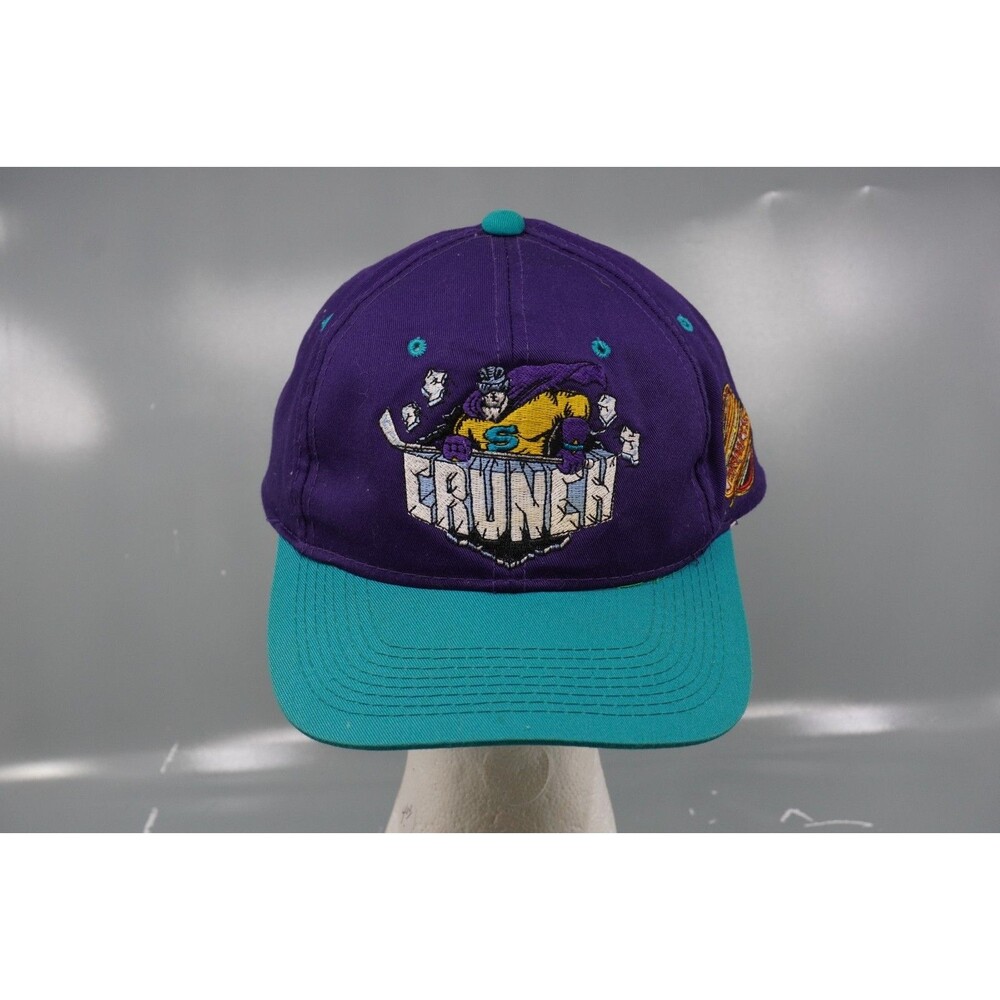 Vintage 90s AHL Syracuse Crunch Hockey Kudzu Wool Blend Snapback Hat Cap Korea
